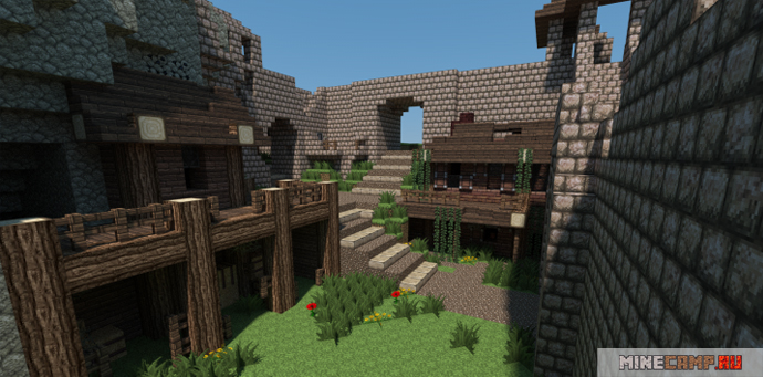 Средневековый замок Minecraft