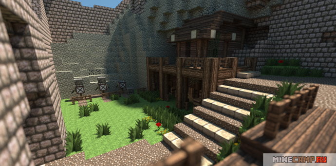 Средневековый замок Minecraft