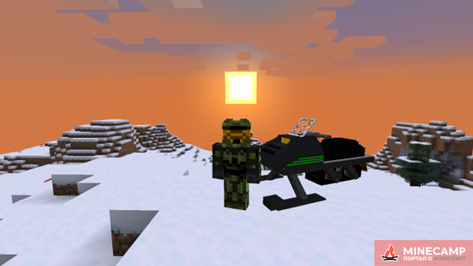 Snowmobiles - датапак на снегоходы в Minecraft 1.13.2 1.14.4