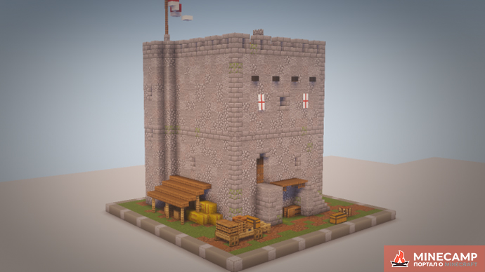 Castle Keep средневековая крепость для Майнкрафт